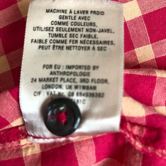 Anthropologie Holding Horses Plaid Ruffle Top Sz 8 - Picture 7 of 8